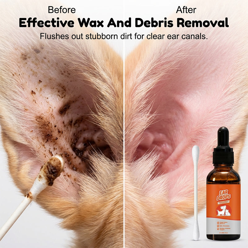 🔥2026 Hot Sale 30% OFF✨🐶🐱Natural Dog & Cat Ear Drop for Itching & Wax Build-Up-1