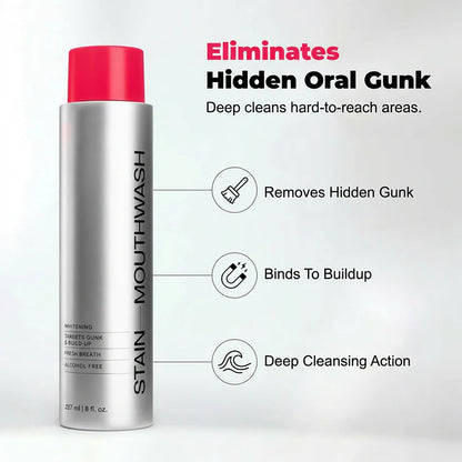 🏆2026 SALE -Advanced Stain-Lifting Whitening Mouthwash: Visible Debris Removal & Fresh Breath