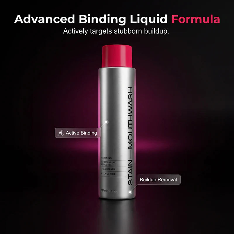 🔥2026 SALE -Advanced Stain-Lifting Whitening Mouthwash: Visible Debris Removal & Fresh Breath