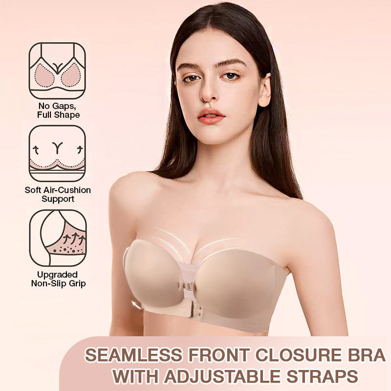 💜Seamless Front Closure Bra With Adjustable Straps-3