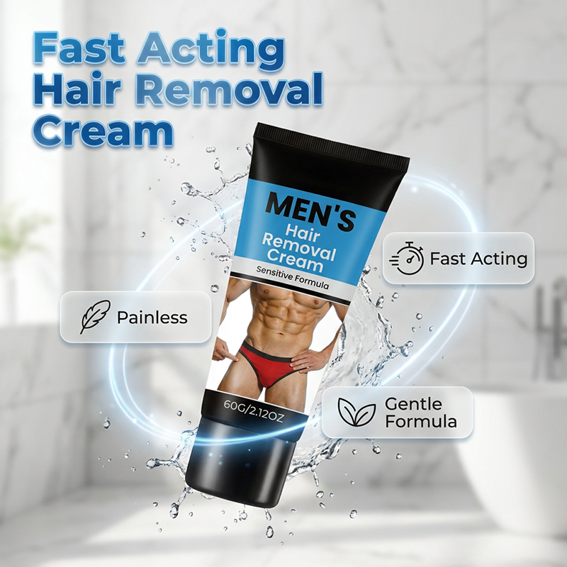 🎁2026 New Arrivals 50% OFF💥💨 Men's Gentle Hair Removal Cream – No Razor, No Pain, No Irritation | Smooth in 5 Mins ⏱️✨