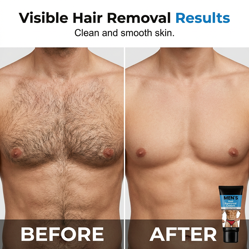 🎁2026 New Arrivals 50% OFF💥💨 Men's Gentle Hair Removal Cream – No Razor, No Pain, No Irritation | Smooth in 5 Mins ⏱️✨