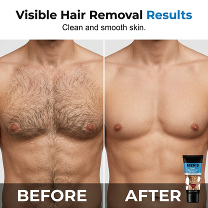 🎁2026 New Arrivals 50% OFF💥💨 Men's Gentle Hair Removal Cream – No Razor, No Pain, No Irritation | Smooth in 5 Mins ⏱️✨