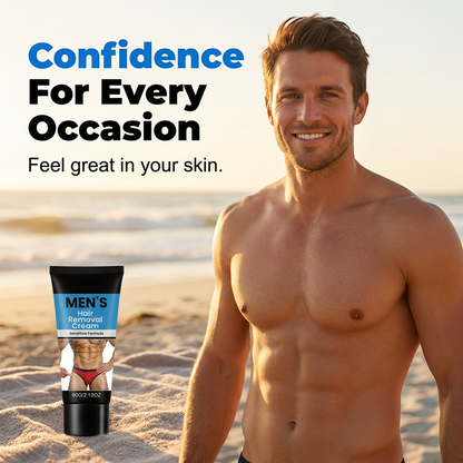 🎁2026 New Arrivals 50% OFF💥💨 Men's Gentle Hair Removal Cream – No Razor, No Pain, No Irritation | Smooth in 5 Mins ⏱️✨
